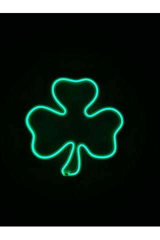 Dgrk 3d Özel Basım Filament Işıklı Tasarım Yonca Figürlü Neon Le