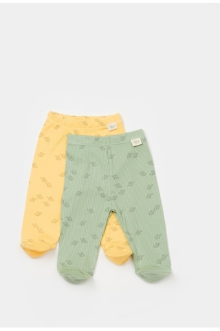 Organik Modal Fil Baskılı 2 Li Patikli Pantolon 001