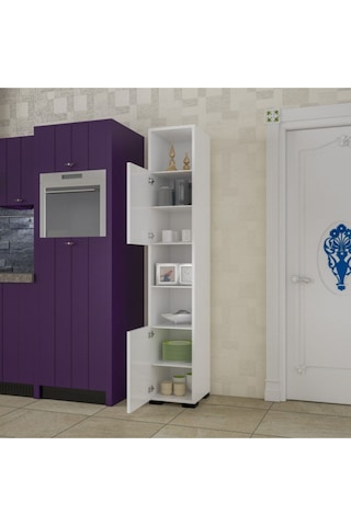 Organizer Raflı Banyo Dolabı Çok Amaçlı Dolap , Beyaz