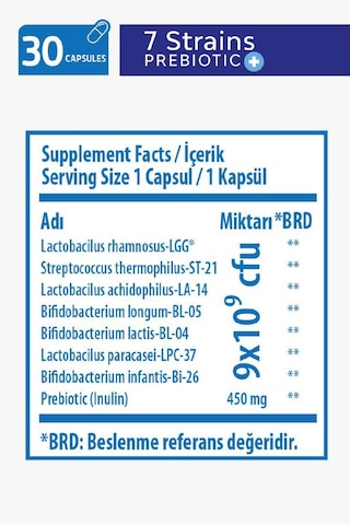 Bork Proebiotic Boost 30 Kapsül 7 Probiotik, Çocuk Ve Yetişkin İçin Sindirim Desteği