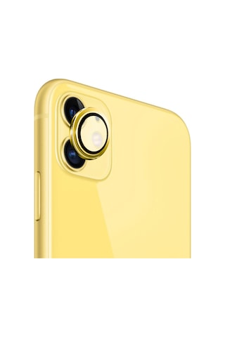 Safeus Safir Temperli Kamera Lens Koruyucu, Apple Uyumlu iPhone 11 İle Sarı