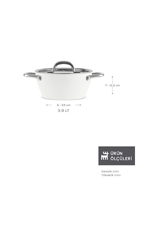 Karaca x Refika Swiss Crystal Creamy Metal Tencere 24 Cm