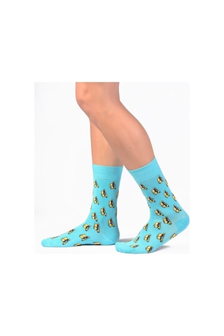 Ozzy Socks 6'lı Organik Pamuklu Dikişsiz Erkek Çok Renkli Desenli Çorap (448387640) Siyah