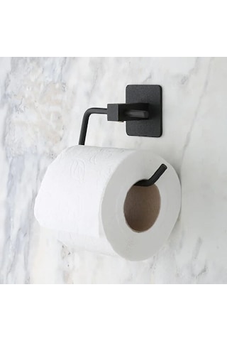 Yapışkanlı Tuvalet Kağıtlığı,tuvalet Kağıdı Askısı,tuvalet Kağıdı Tutucu,modern Tasarım,siyah, Metal,de Çok Renkli