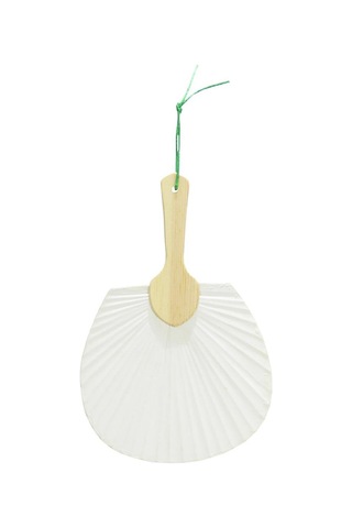Beyaz Yelpaze Düz Kenarlı 19 Cm-10566