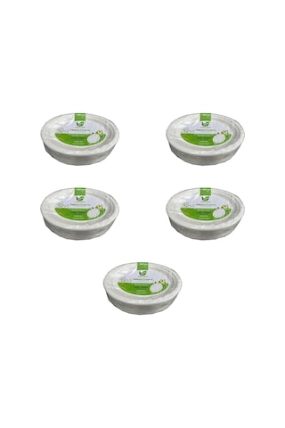 Roll-up Nature Ekolojik Karton Kağıt Tek Kullanımlık Oval Tabak - 20x26 Cm. - 50 Adetlik 5 Paket
