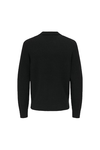 Only & Sons Onsjay Reg Ls Polo Knıt Erkek Siyah Kazak - 22033770 Siyah