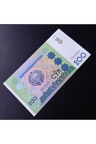 1997 Özbekistan 200 Som Çil Eski Yabancı Kağıt Para