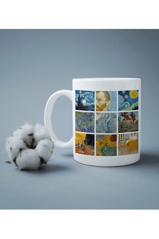 Van Gogh Baskılı Kupa Bardak Çok Renkli