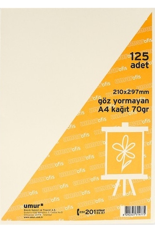 Umur Teksir Kağıdı A4 125 Li