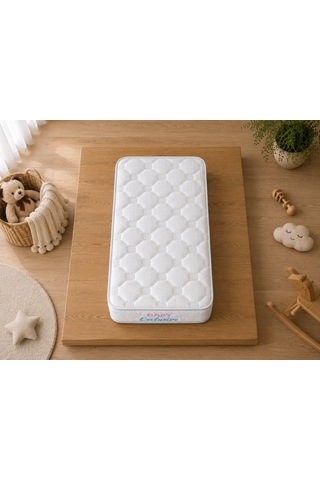Bed Craft Baby Naturel Yaylı Bebek Yatağı 24 Cm Beşik Yatağı 70 x 130 CM
