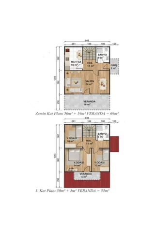 Ballife Prefabrik 124 M2 Standart Dubleks Prefabrik Konut