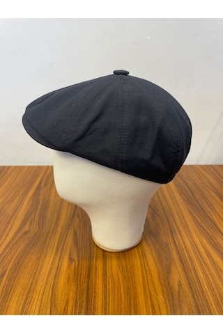 Hamze Peaky Blinders Tommy Shelby Model Keten Kasket Şapka Siyah