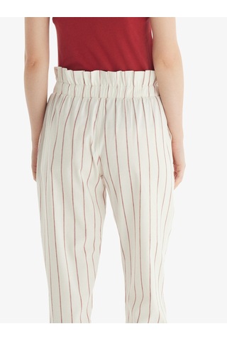 Kadın Pantolon 60560 - Bordo Çizgili Bordo