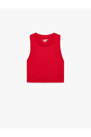 Koton Halter Yaka Slim Fit Kolsuz Sporcu Sütyeni Kırmızı 6wak30115nk Kırmızı