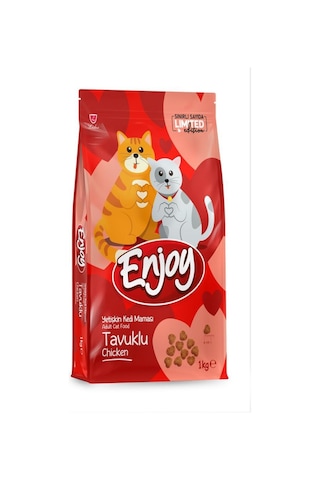 Enjoy Tavuk Etli Yetişkin Kedi Maması Özel Ambalaj 1 KG