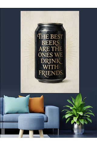 The Best Beers Siyah Kutu Dekoratif Kanvas - Mdf Ahşap Tablo