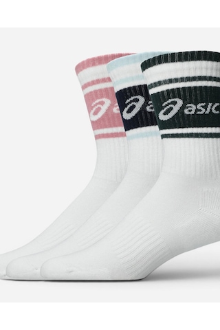 Asics 3 Pack Asıcs Logo Crew Sock Yeşil Koşu Çorabı 3033c295-301