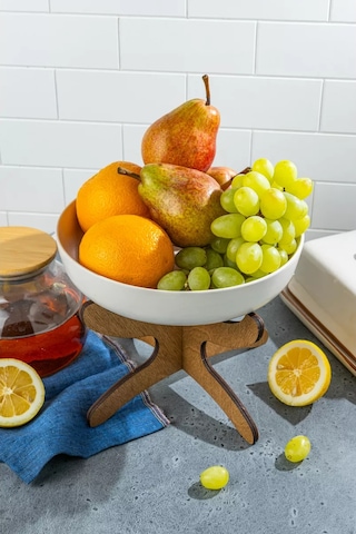 H&t Wood Sıcak Yemekler İçin Ayaklı Servis Standı 1 Adet 257576292 Açık Kahverengi