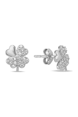 925 Ayar Gümüş Rodyumlu Minimal Zeytin Dalı Tragus Piercing Küpe Diğer