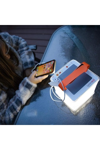 Luminaıd 2'si 1 Arada Solar Kamp Feneri Ve Telefon Şarj Cihazı - Kamp, Yürüyüş Ve Seyahat İçin Şişme Led Lamba - Elektrik Kesintileri, Kasırga, Hayatta Kalma Kitleri İçin Acil Durum Işığı -