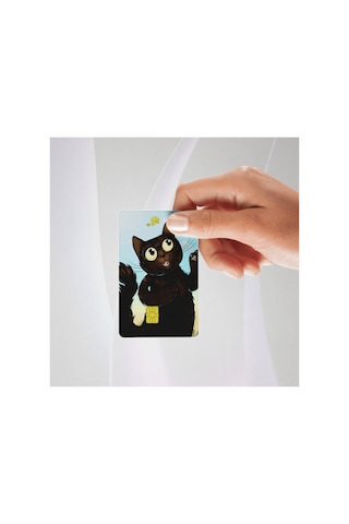 Sevimli Kediler Kart Kaplama 3'lü Set 1 Kredi Kartı & Akbil Sticker Standart