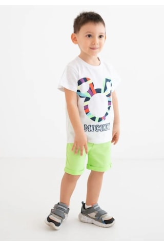 Mickey Mouse Lisanslı Erkek Çocuk Alt Üst Takım Mc17281 Beyaz