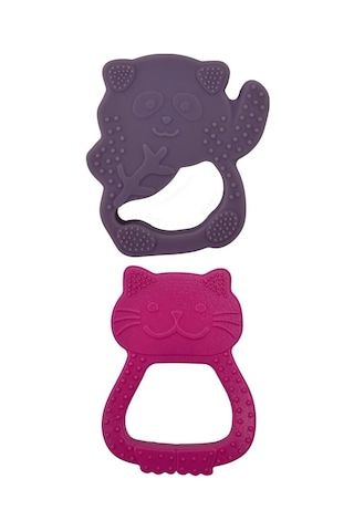 Pandısh Lila Panda & Pembe Kedi Diş Kaşıyıcı Lila - Açık Pembe