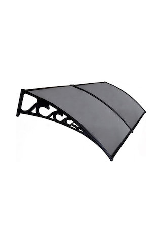 Plastik Ayak 6mm Levhalı Pratik Sundurma 100x300 Cm Antrasit Gri