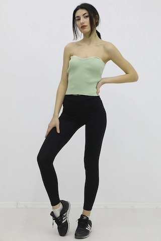Saklımoda Likralı Triko Büstiyer Yeşil - P-019895 Çok Renkli
