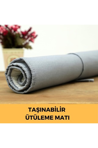 Lexroo Beylini Ütüleme Matı Masası Kılıfı Örtüsü Bezi, Keçeli Çok Renkli