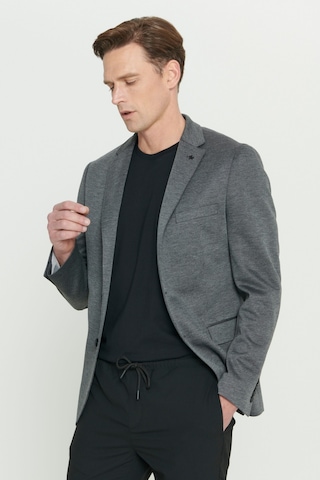 Ac&Co / Altınyıldız Classics Erkek Antrasıt 360 Her Yöne Esneyen Slim Fit Dar Kesim Mono Yaka Desenli Blazer Ceket Antrasıt Antrasit