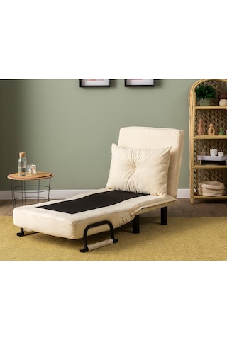 Pafu Sento Tekli Katlanır Yataklı Koltuk - Soho Krem Krem