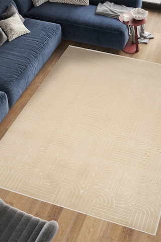 Villadia Home Textile Bambu Kaymaz Taban Dört Mevsim Yıkanabilir Kesme Yolluk Koridor Mutfak Salon Yatak Oturma Çocuk Odası Koridor Antre Vd9001bej Bej
