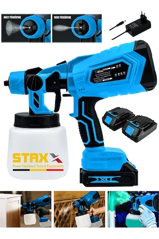 Staxx ABT990 99 Wh Çift Akülü Sprey Dezenfektan Boya Tabancası