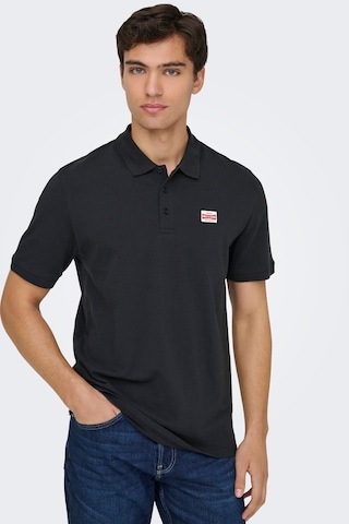 Only & Sons Erkek Polo Yaka T Shirt 22036883 Siyah Siyah