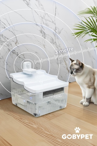 Gobypet Hareket Sensörlü Sessiz Kedi Su Sebili, Sensörlü Kedi Su Pınarı, Kedi Ve Köpek Su Sebili