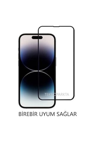 Apple Uyumlu iPhone 14 Plus Ekran Koruyucu Tam Kapatan Tamperli Cam Kırılmaz Cam Full Hd Glass
