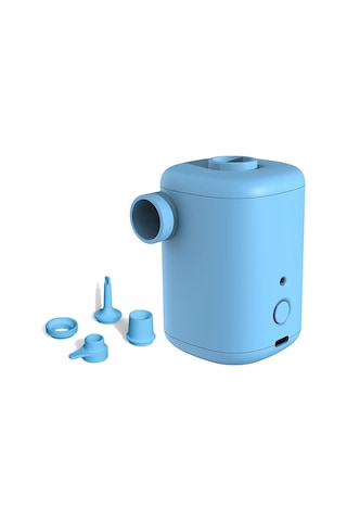 Ximistore9 Mavi Abs Çift Kullanimli Taşınabilir Elektrikli Hava Pompa - 15w 300l/dak 0.3psı Ipx4 Su Geçirmez