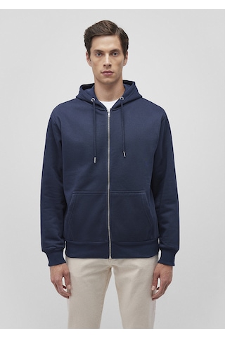 Mavi - Kapüşonlu Fermuarlı Lacivert Basic Sweatshirt 0s10277-70490 Lacivert