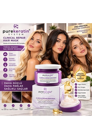 Purekeratin System Clinical Repair Hair Mask Yoğun Onarıcı Saç Maskesi 250 Ml