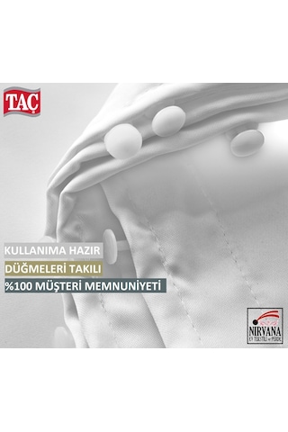 Taç 1.Sınıf Kaliteli Lüx Beyaz Güneşlik Perde - Her Ölçüde - Beyaz