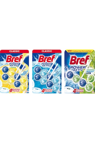 Bref Power Aktiv Wc Temizleyici Blok 2'li Okyanus Limon Ve Çam 3 Lü Set