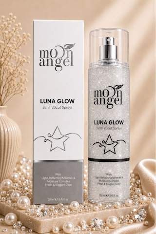 Luna Glow Simli Vücut Spreyi 250 Ml Nemlendirici Işıltılı Body Mist