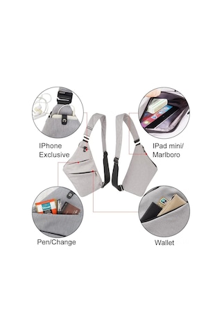 Jeemson Erkek Kadın Anti Hırsızlık Göğüs Çantası - Yolculuk, Günlük Kullanim İçin Güvenli Depolama, Siyah Renk, Çok Amaçlı Askılı Tasarım