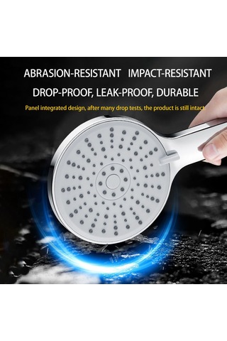 Konesam 5 Modlu Yüksek Basınçlı Duş Başkanı - Büyük Panel, Su Tasarruflu, Kolaysan Kurulum, Modern Chrome Desenli Krom
