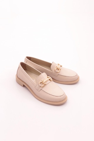 Dgn 6007 Kadin Loafer Ayakkabi Ekru