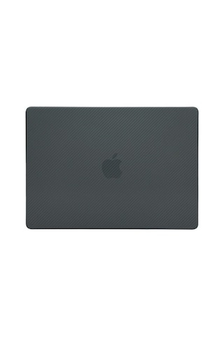 Arabulalaca Apple Uyumlu MacBook Air 13 A1932 Koruma Karbon Desenli Kılıf Siyah