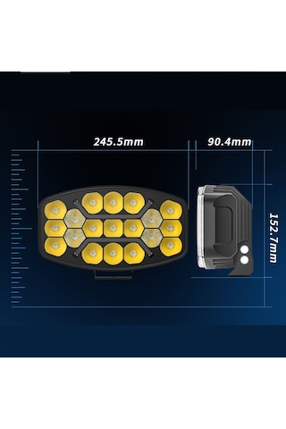 Kamyon Tır Traktör Off Road Jeep 10 İnç Oval Sis Farı 12-24 Volt
