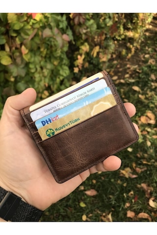 Guard Hakiki Deri Crazy Kahverengi Kartlık Çok Renkli